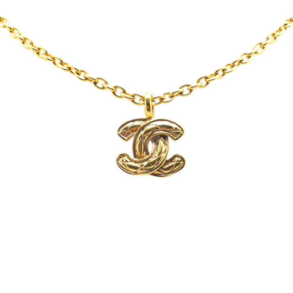 CHANEL Gold Logo Necklace - Picture 1 of 5